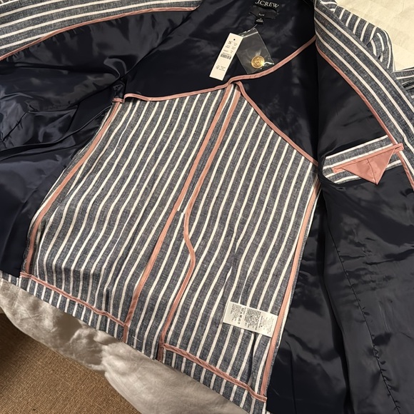 J.Crew Alfie blazer in striped linen BX807 - Picture 6 of 11